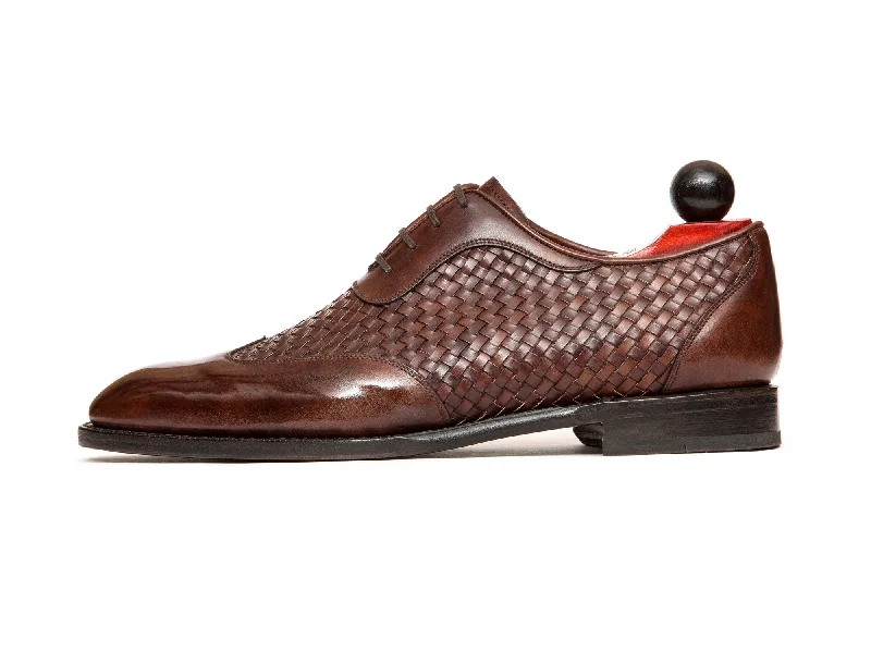 Warm Hiking Boots Rainier - MTO - Braided Walnut Museum Calf - SEA Last - Single Leather Sole Warm Hiking Boots Rainier - MTO - Braided Walnut Museum Calf - SEA Last - Single Leather Sole