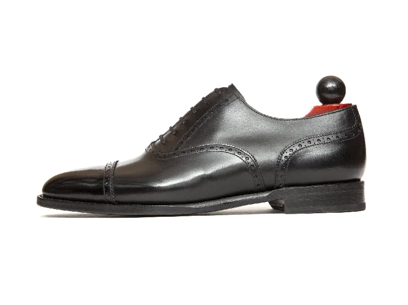 Comfortable Lace-Up Boots Redmond - MTO - Black Calf - TMG Last - Single Leather Sole Comfortable Lace-Up Boots Redmond - MTO - Black Calf - TMG Last - Single Leather Sole