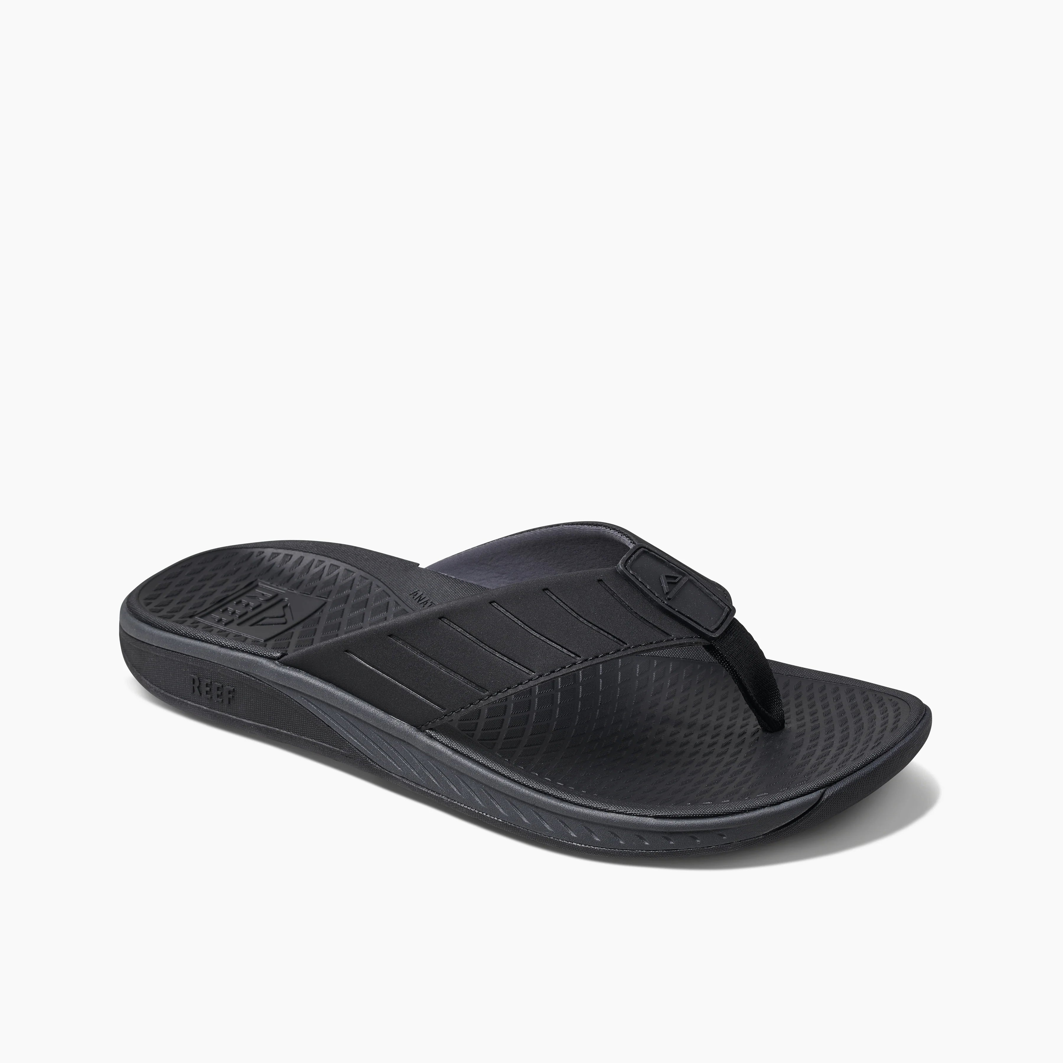 Comfortable Running Shoes Sale Reef Men's The Deckhand - Stormy Black
