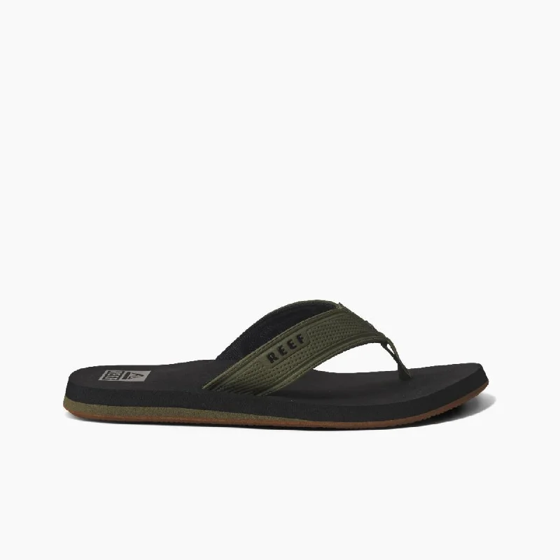 Comfortable Lace-Up Shoes Reef Men's The Layback - Black/Olive