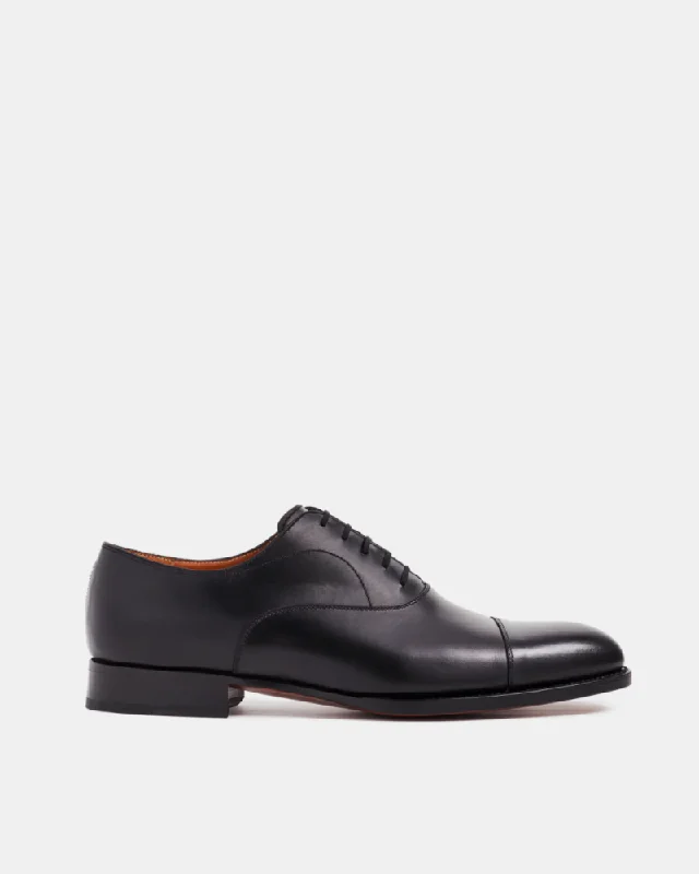 Casual Hiking Shoes Black Cap Toe Oxford Dress Shoe
