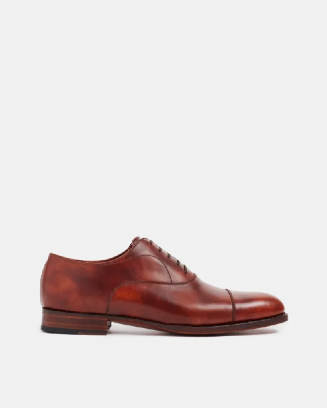 Comfortable Summer Shoes For Sale Museum Cognac Cap Toe Oxford Dress Shoe