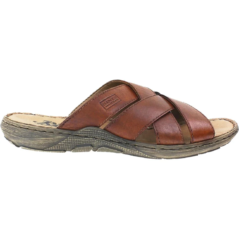 Fashionable Work Boots Men's Rieker 22098-24 Brown Leather