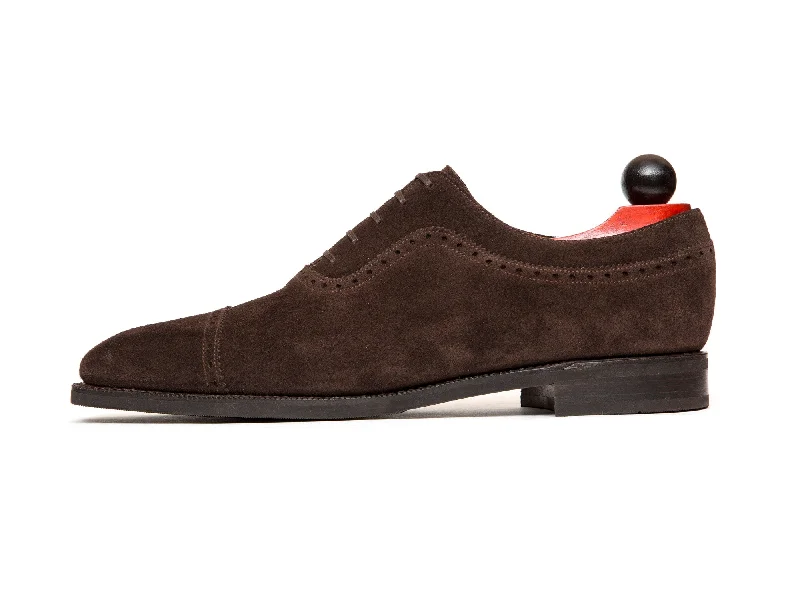 Trendy High Heels For Sale Riviera - MTO - Bitter Chocolate Suede - MGF Last - City Rubber Sole