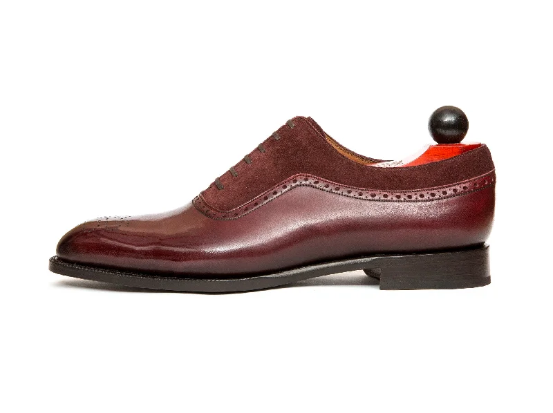 Leather Sandals For Sale Roosevelt - MTO - Burgundy Calf / Burgundy Suede - NGT Last - Single Leather Sole