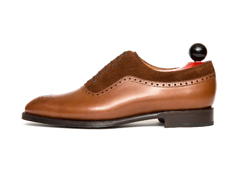 Trendy Boots For Winter Roosevelt - MTO - Caramel Calf / Snuff Suede - NGT Last - Single Leather Sole