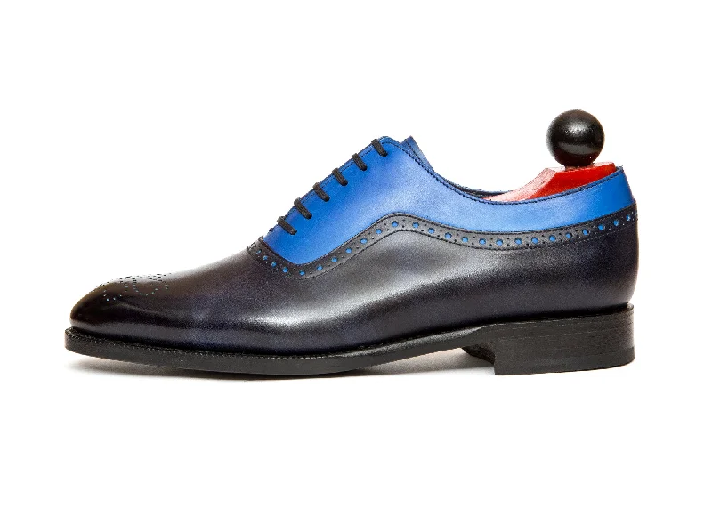 Best Work Boots Roosevelt - MTO - Navy Museum Calf / Sky Blue Calf - NGT Last - Single Leather Sole
