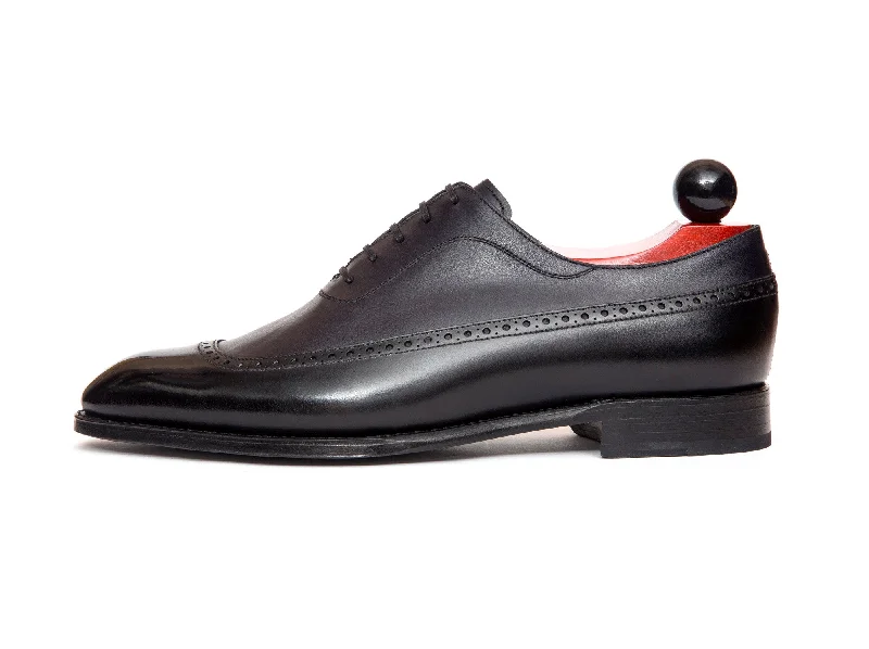 Luxury Sandals For Sale Sebastien - MTO - Black Calf / Midnight Calf - SEA Last - Single Leather Sole