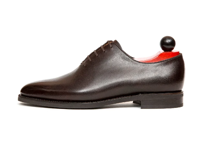 Comfortable Lace-Up Shoes Skyway - MTO - Dark Brown Museum Calf - TMG Last - City Rubber Sole