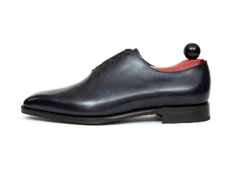 Comfortable Snow Boots For Sale Skyway - MTO - Navy Museum Calf - LPB Last - Single Leather Sole