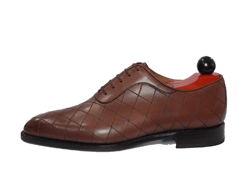Comfortable Formal Boots Spokane - MTO - Quilted Cedar Calf - LPB Last - Single Leather Sole