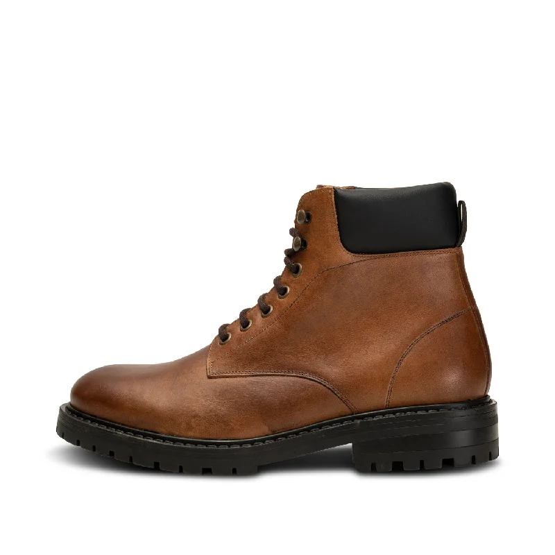Lightweight Snow Boots Stellan Lace Up Boot Leather - TAN