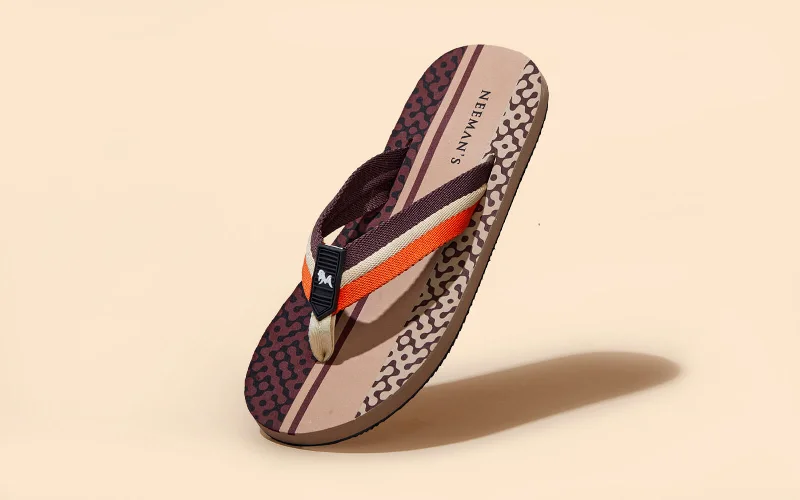 Trendy Hiking Sandals For Women Striped Fusion Flips : Brown-Mocha-Tan