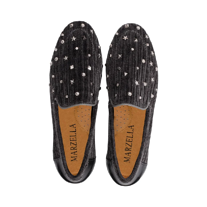 Designer Winter Footwear Studdi Smoke Chenille F24