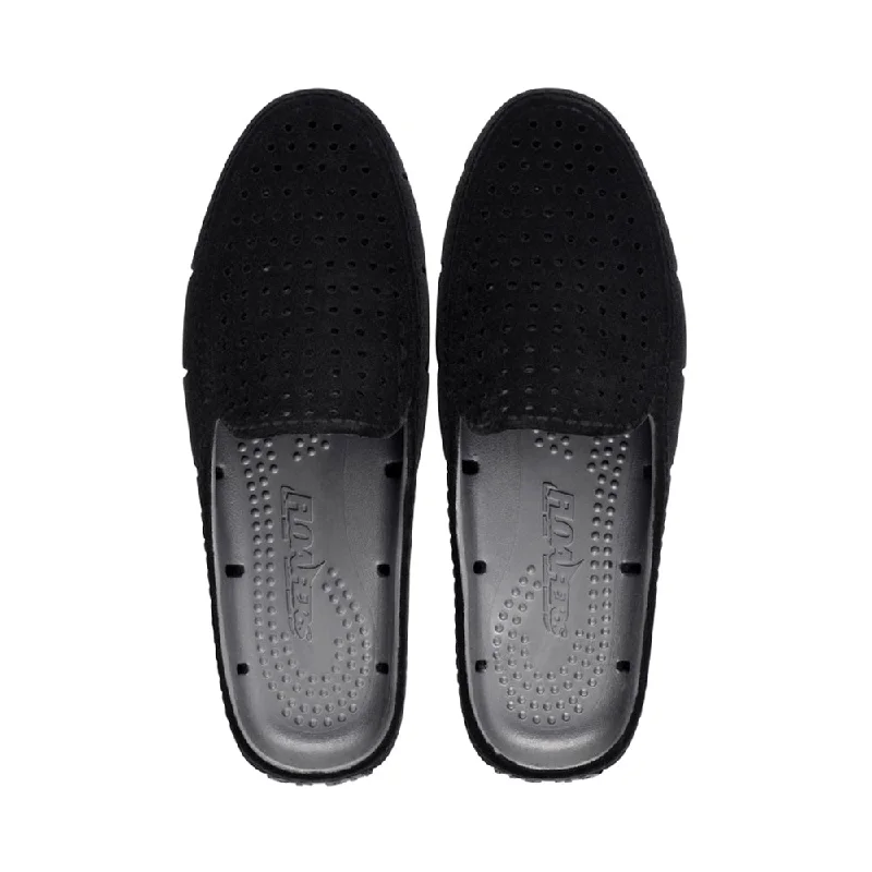 Comfortable Snow Shoes For Sale Sunset-3 Black Faux Suede F24