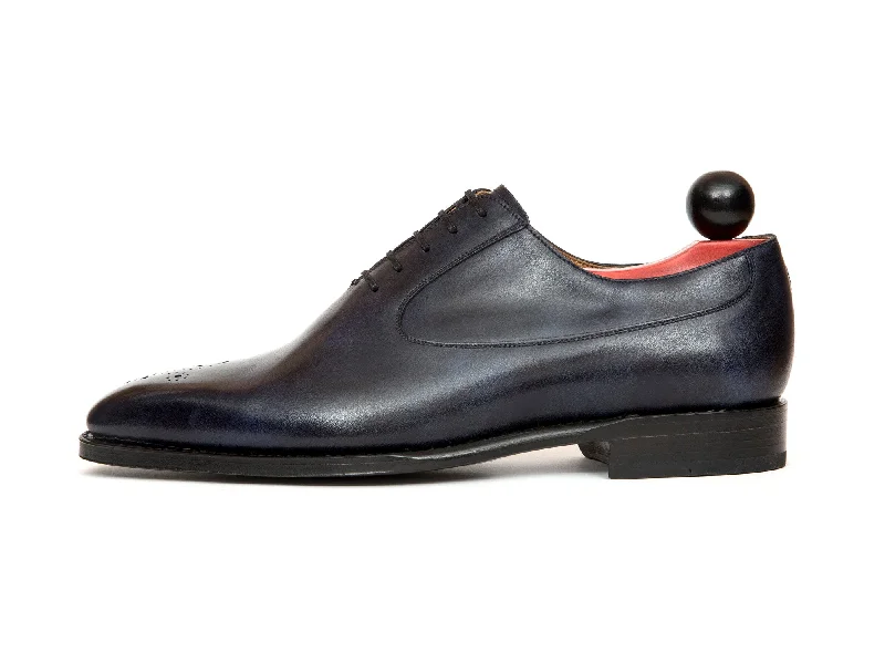 Trendy Formal Boots Tacoma - MTO - Navy Museum Calf - LPB Last - Single Sole