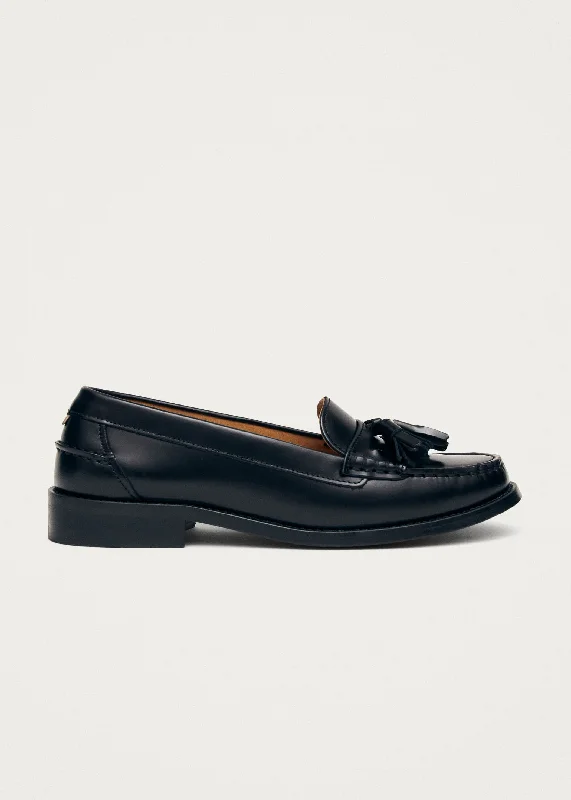 Fashion Sneakers For Work Terrane Black Leather Loafers