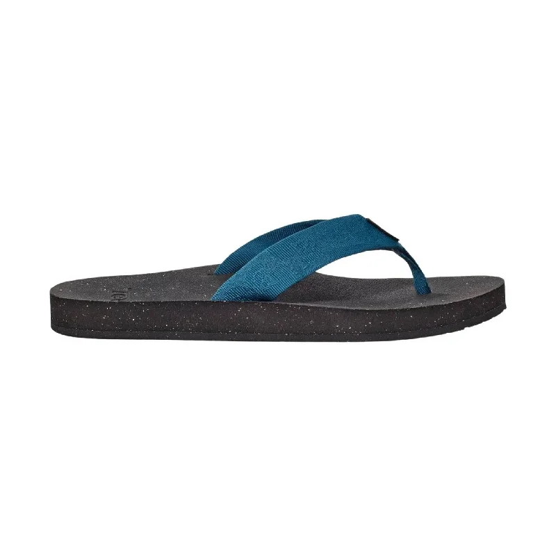 Comfortable Hiking Sandals For Sale Teva Men's Reflip Flip Flop - Textural Blue