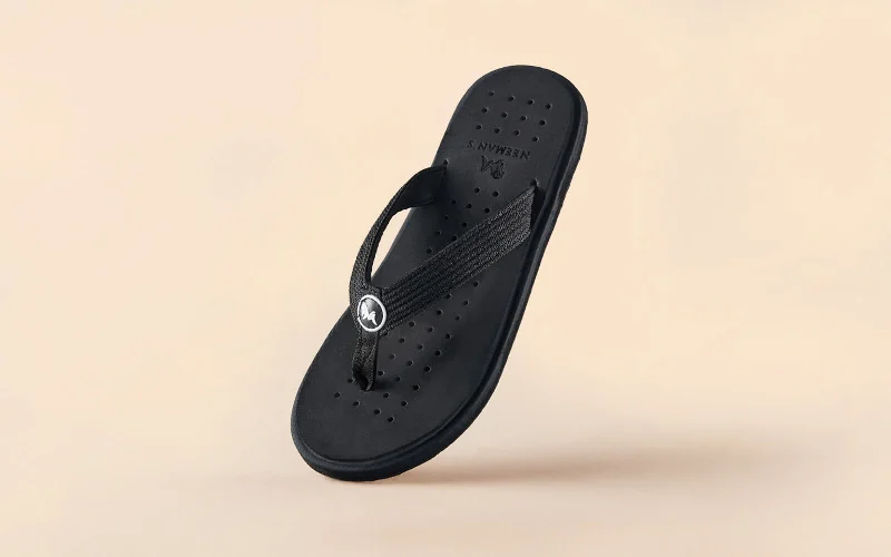 Casual Walking Footwear Eco Flips : Coal Black