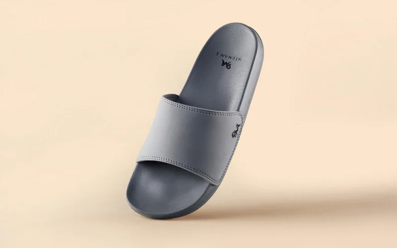 Comfortable Lace-Up Boots Eco Slides : Pebble Grey