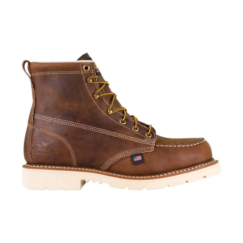 Trendy Hiking Sneakers For Sale Thorogood Men's American Heritage 6 Inch Moc Steel Toe Work Boot - Crazy Horse