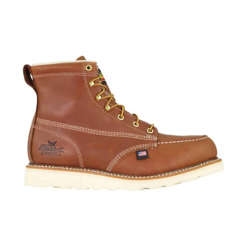 Comfortable Running Footwear For Sale Thorogood Men's American Heritage 6 Inch Moc Steel Toe Work Boot - Tobacco