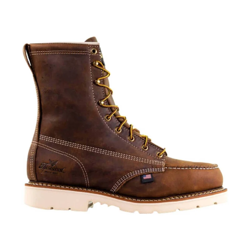 Casual Hiking Boots Sale Thorogood Men's American Heritage 8 Inch Moc Steel Toe Work Boot - Crazy Horse