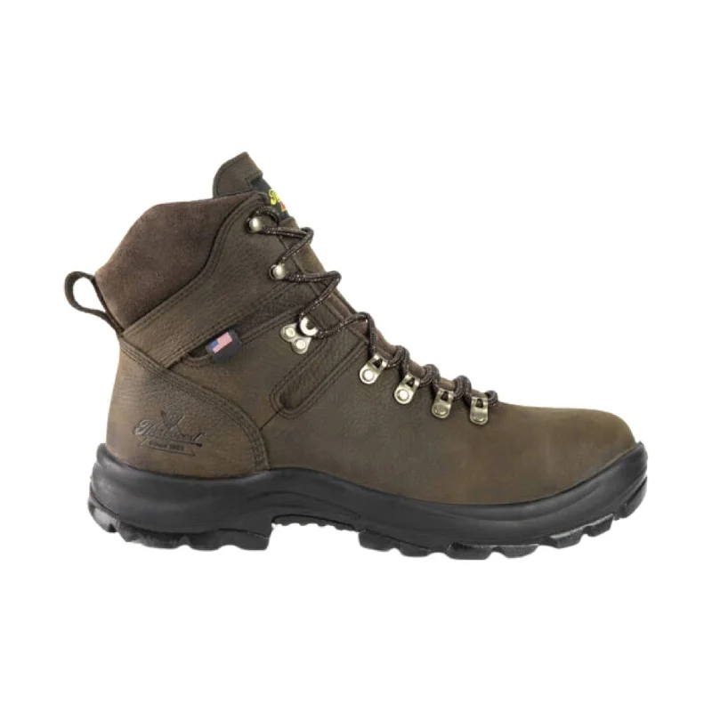 Comfortable Sports Shoes For Hiking Thorogood Men's American Union Waterproof 6 Inch Steel Toe Work Boot - Brown