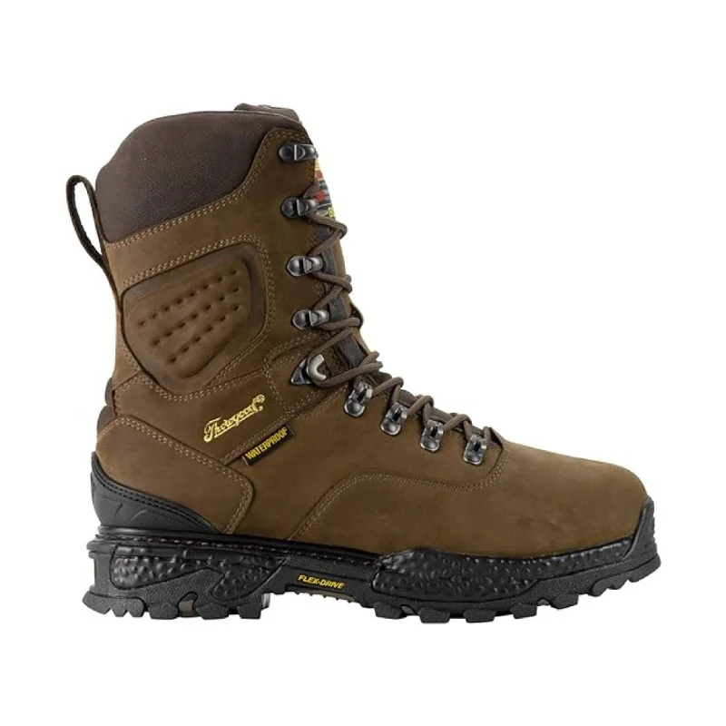 Durable Work Sandals Thorogood Men's Infinity FD 9 Inch Insulated Waterproof Soft Toe Work Boot - Brown/Black/Yellow