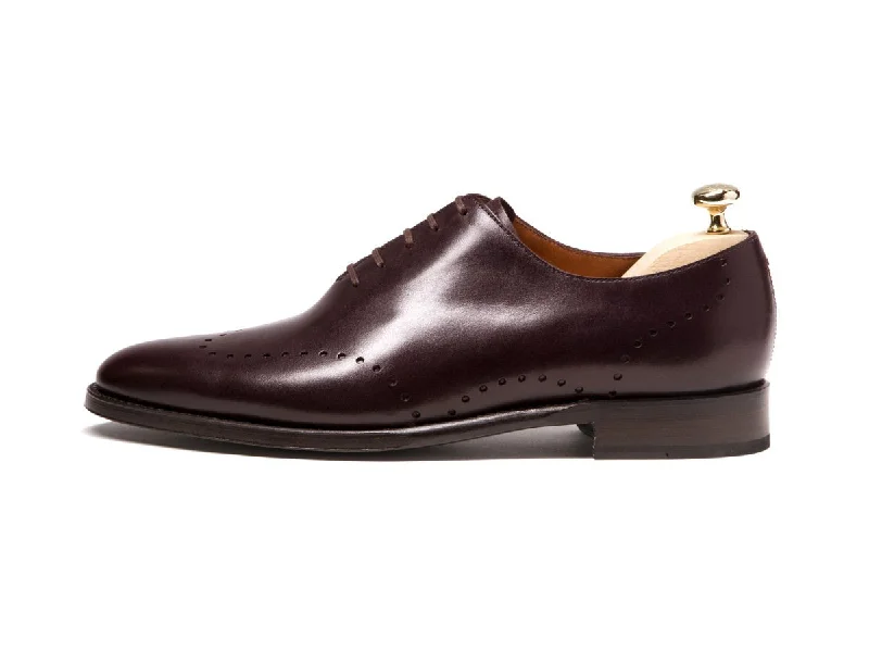 Casual Platform Shoes Tony - MTO - Deep Merlot Calf - TMG Last - Single Leather Sole Casual Platform Shoes Tony - MTO - Deep Merlot Calf - TMG Last - Single Leather Sole