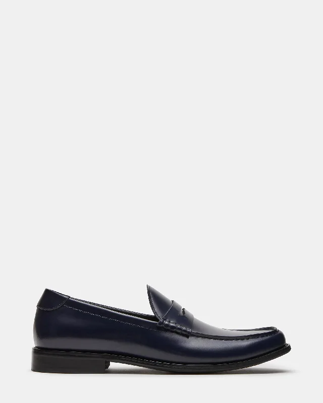 Comfortable Hiking Boots Online TOPIA NAVY BOX LEATHER