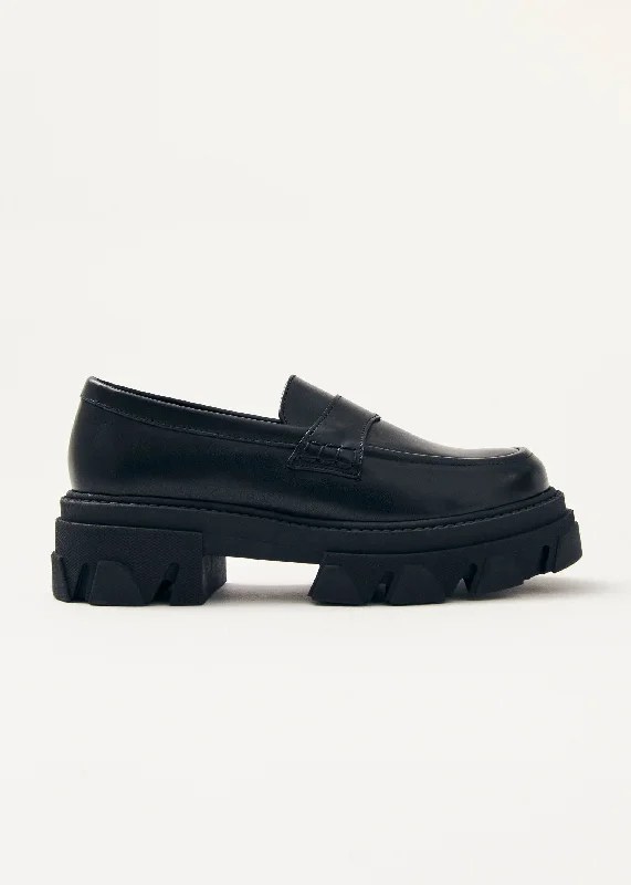 Comfortable Walking Sandals Trailblazer Black Leather Loafers