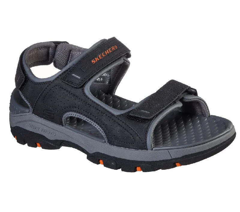 Fashionable Sports Sandals Skechers Tresmen Garo Sandal Black Men's