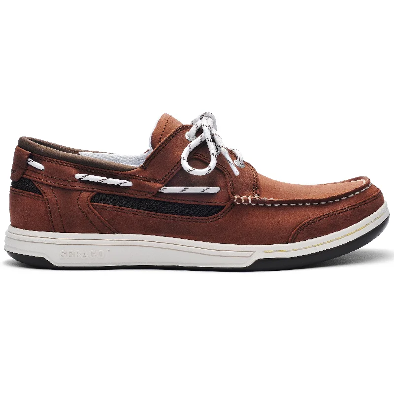 Fashionable Flat Shoes Triton Three Eyelets Nubuck - Brown & Dark Brown