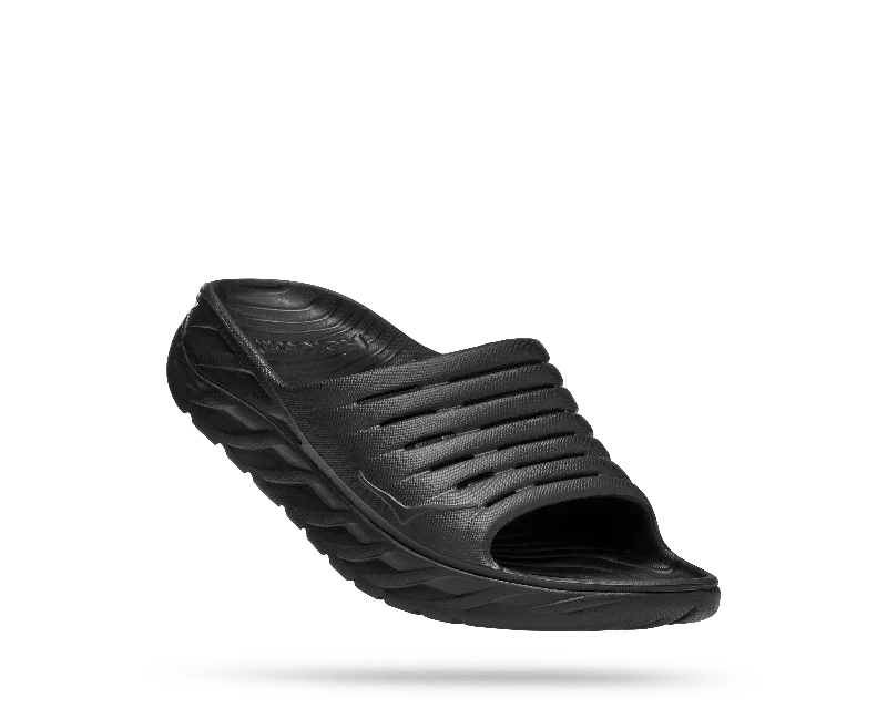 Luxury Leather Sneakers Hoka One One Recovery Slide Color: Black