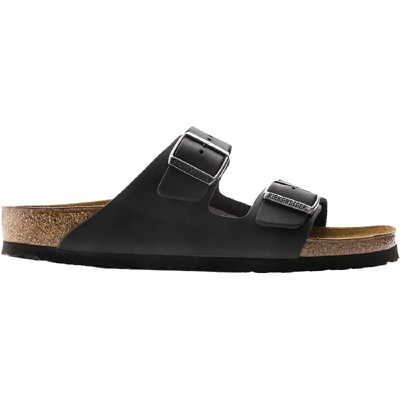 Classic Oxford Shoes Unisex Birkenstock Arizona Black Oiled Leather