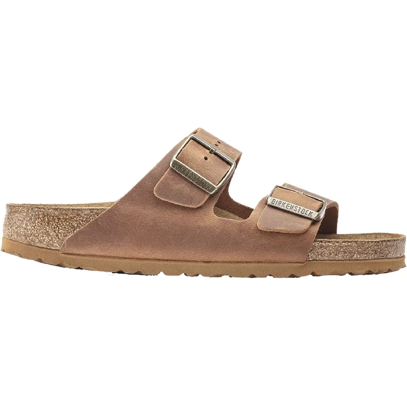 Casual Walking Footwear Unisex Birkenstock Arizona Cognac Oiled Leather