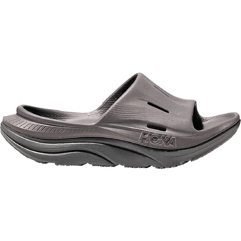Fashionable Work Boots Unisex Hoka Ora Recovery Slide 3 Grey/Grey EVA