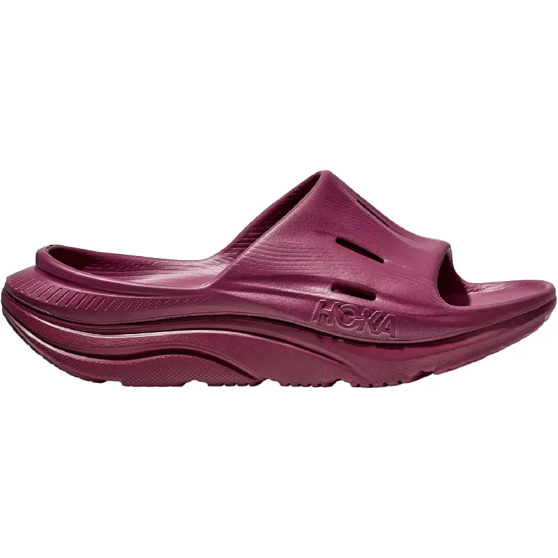 Trendy Snow Sneakers Unisex Hoka Ora Recovery Slide 3 Beet Root/Beet Root EVA