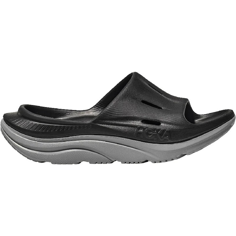 Casual Outdoor Boots Unisex Hoka Ora Recovery Slide 3 Black/Stellar Grey EVA