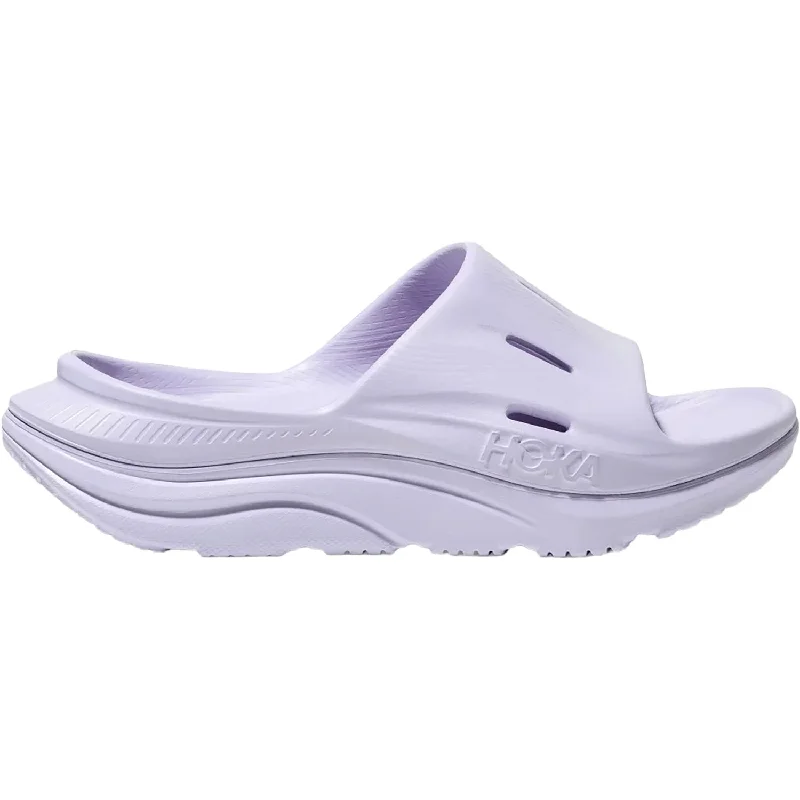 Trendy Running Footwear Online Unisex Hoka Ora Recovery Slide 3 Ether/Ether EVA