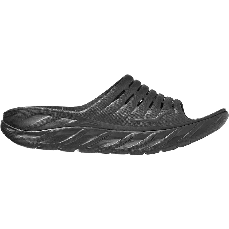 Comfortable Slippers For Home Unisex Hoka Ora Recovery Slide Black EVA