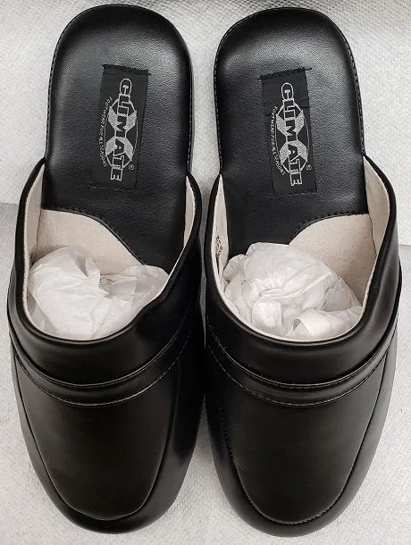 Comfortable Winter Footwear Vance -- Men's Open Back/Closed Toe Slipper -- Black
