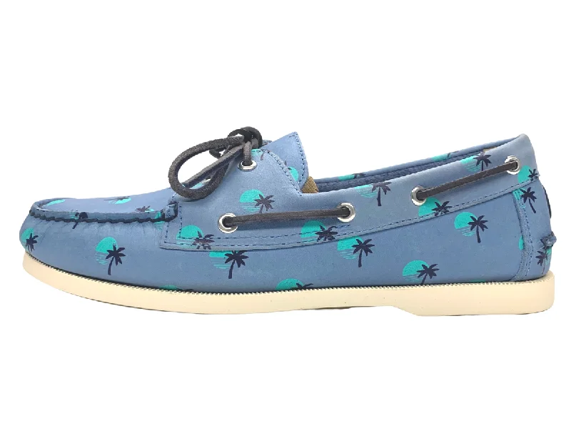 Comfortable Running Sneakers The Vice City Blues Boat Shoe