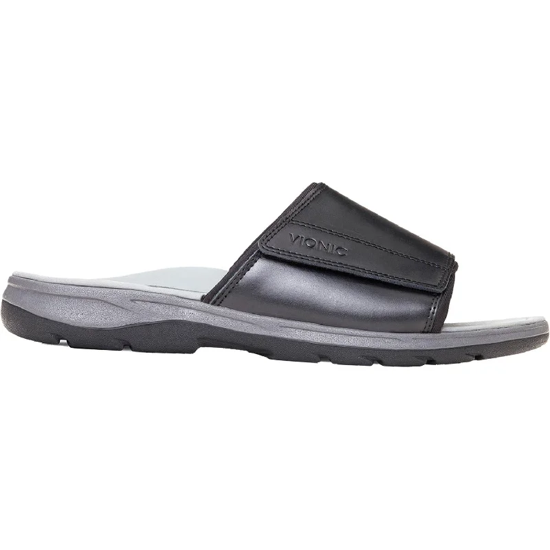 Luxury Sneakers For Sale Men's Vionic Stanley Black Leather