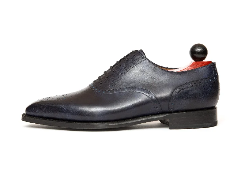 Comfortable Sandals For Hiking Wallingford II - MTO - Navy Museum Calf - MGF Last - Single Leather Sole