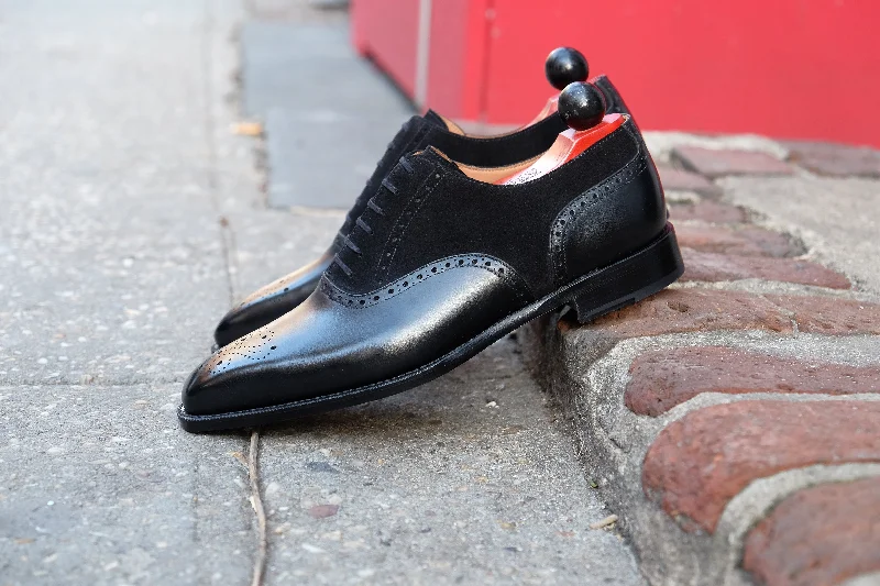 Best Running Shoes For Sale Wallingford - MTO - Black Calf / Black Suede - MGF Last - Single Leather Sole
