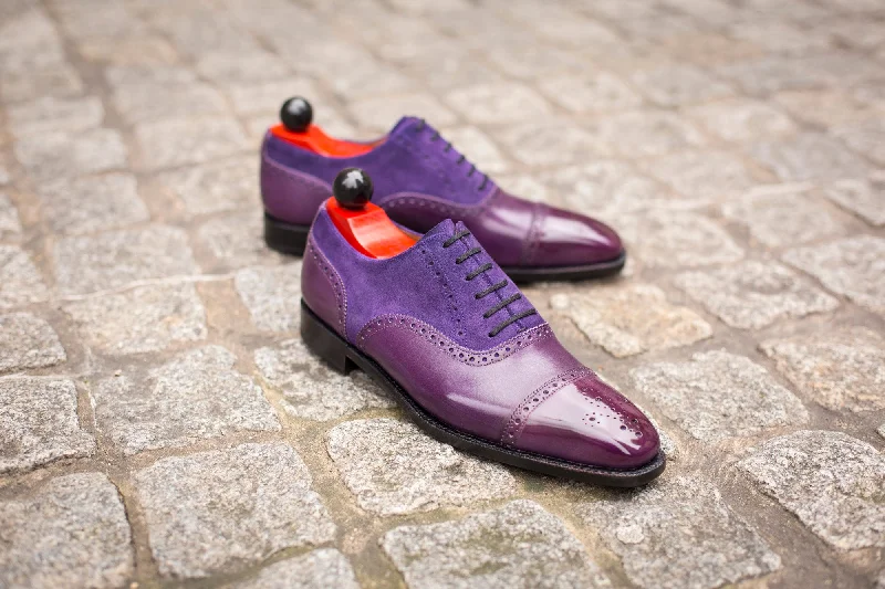 Comfortable Sports Sneakers Wallingford - MTO - Purple Calf / Purple Suede - MGF Last - Single Leather Sole