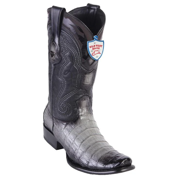 Stylish Running Sneakers Sale Wild West Boots #2798238 Men's | Color Faded Gray | Men's Wild West Caiman Belly Boots Dubai Toe Handcrafted