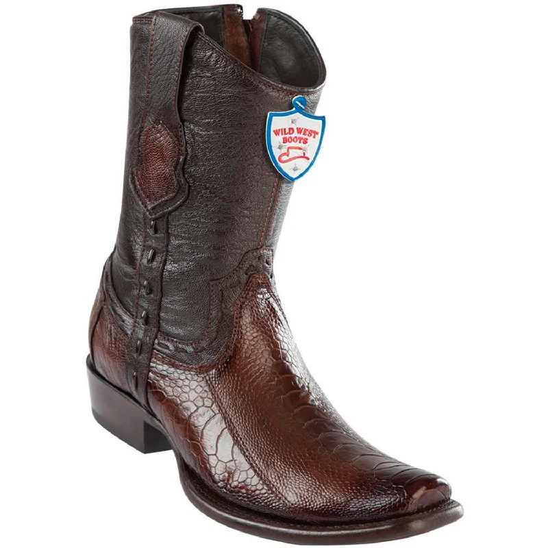 Stylish High Heels Wild West Boots #279B0516 Men's | Color Faded Brown | Men’s Wild West Ostrich Leg Boots Dubai Toe Handcrafted Stylish High Heels Wild West Boots #279B0516 Men's | Color Faded Brown | Men’s Wild West Ostrich Leg Boots Dubai Toe Handcrafted